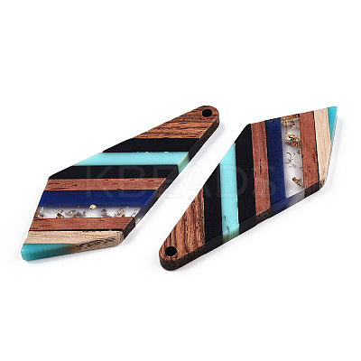 Transparent Resin & Walnut Wood Big Pendants LS-RESI-TAC0017-48-A01-1