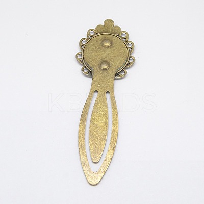 Tibetan Style Bookmark Cabochon Settings TIBE-S169-AB-NR-1