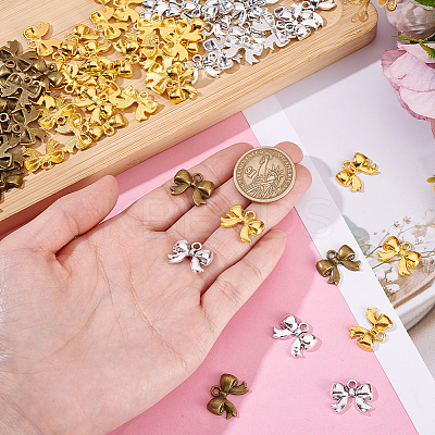 72Pcs 3 Colors Tibetan Style Zinc Alloy Pendants FIND-GA0007-31-1