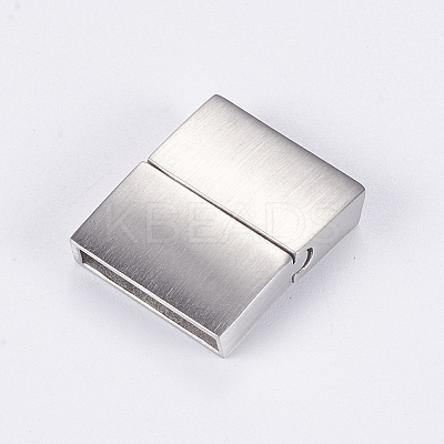 Tarnish Resistant 304 Stainless Steel Magnetic Clasps with Glue-in Ends X-STAS-G163-60P-1