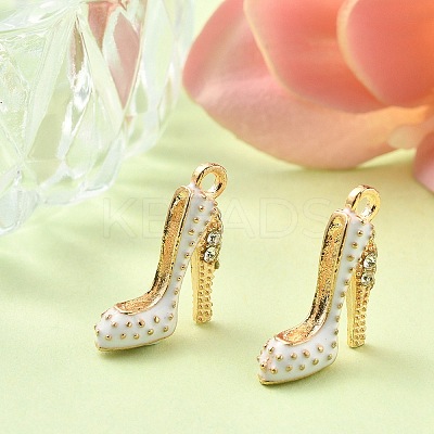 2Pcs Alloy Enamel Stilettos Pendants ENAM-YW0002-30B-1