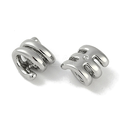 Brass Micro Pave Cubic Zirconia Beads KK-P283-12P-1