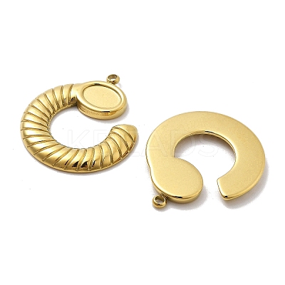 Ion Plating(IP) 304 Stainless Steel Pendant Cabochon Settings STAS-G347-18G-1