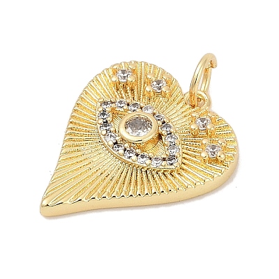 Brass Micro Pave Cubic Zirconia Pendants KK-U058-58B-G-1