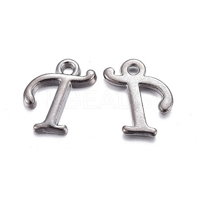 Gunmetal Plated Alloy Letter Pendants LS-PALLOY-P097-03-T-1