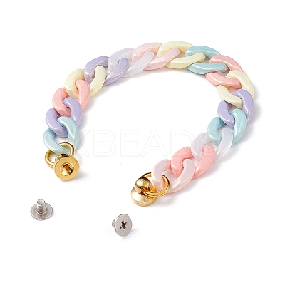 Acrylic Curb Chain for DIY Keychains HJEW-JM00578-01-1