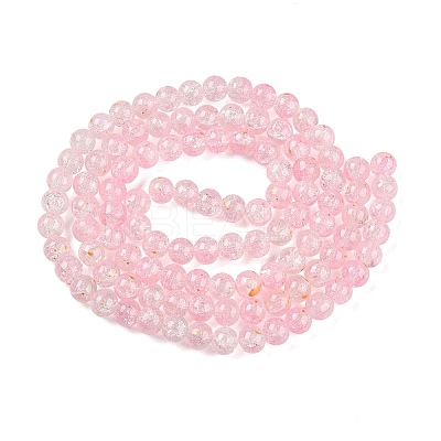 Baking Paint Crackle Glass Bead Strands LS-DGLA-R053-03E-A-1