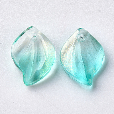 Transparent Spray Painted Glass Pendants GLAA-S054-001B-04-1