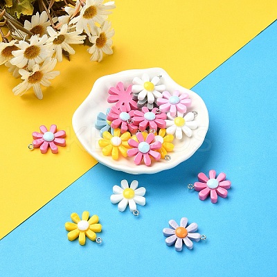 20Pcs Opaque Resin Pendants RESI-YW0001-62-1