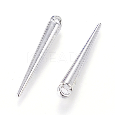 Tibetan Style Alloy Spike Pendants TIBEP-A16461-P-NR-1