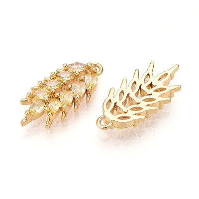 Brass Micro Pave Cubic Zirconia Pendants KK-N261-105G-1