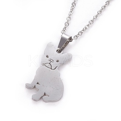 Tarnish Resistant 304 Stainless Steel Puppy Jewelry Sets SJEW-F208-04P-1