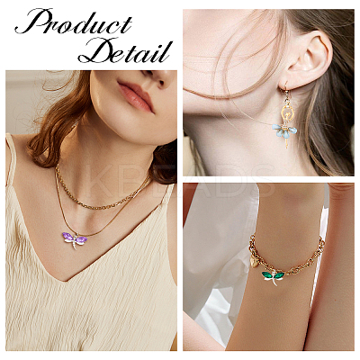 40Pcs 20 Styles Alloy Resin Big Pendants FIND-CA0006-81-1