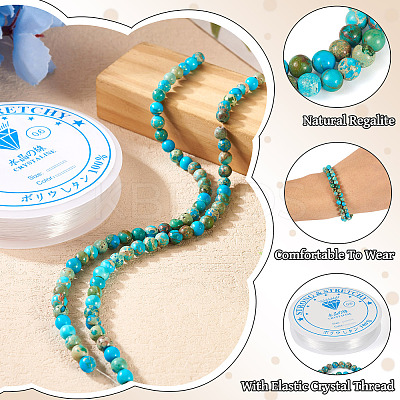 DIY Natural Regalite/Imperial Jasper/Sea Sediment Jasper Beads Bracelets  Making KIts DIY-TA0002-69A-1