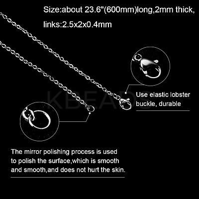 Non-Tarnish 304 Stainless Steel Necklace STAS-J023-02P-1