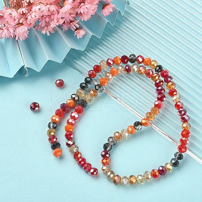 Electroplate Glass Beads Strands EGLA-YW0002-D06-1