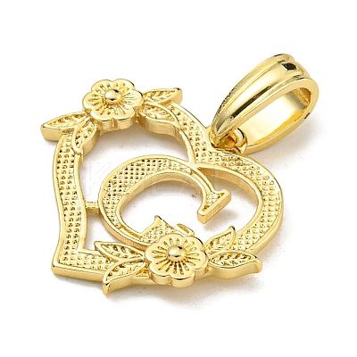 Heart Brass Pendants KK-I714-04G-G-1