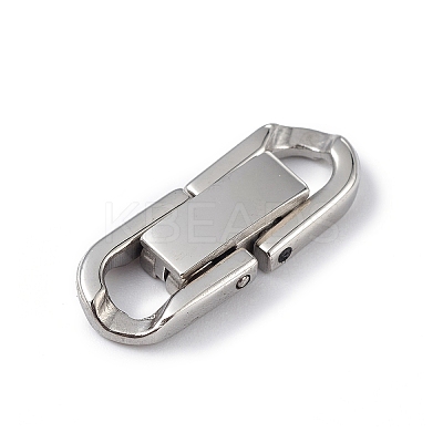 Non-Tarnish 304 Stainless Steel Fold Over Clasps STAS-G307-11B-P-1