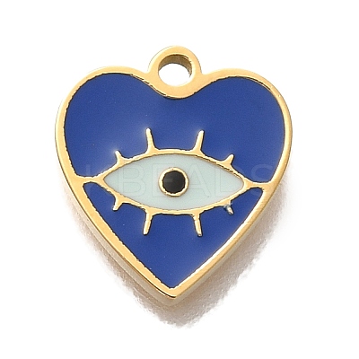 Ion Plating(IP) 304 Stainless Steel Enamel Charms STAS-P371-070G-1