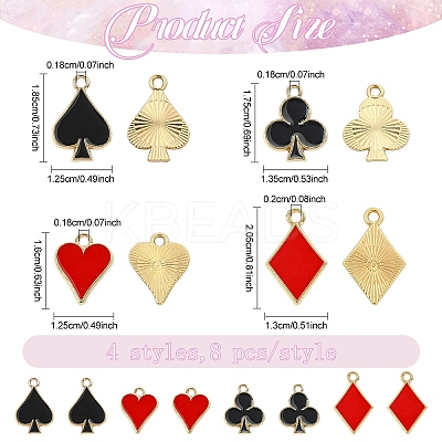 32Pcs 4 Styles Barrel Plating Alloy Pendants ENAM-YW0005-56-1