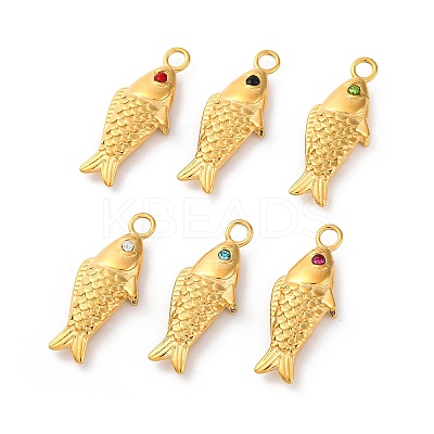 304 Stainless Steel Rhinestone Pendants STAS-M110-27G-1