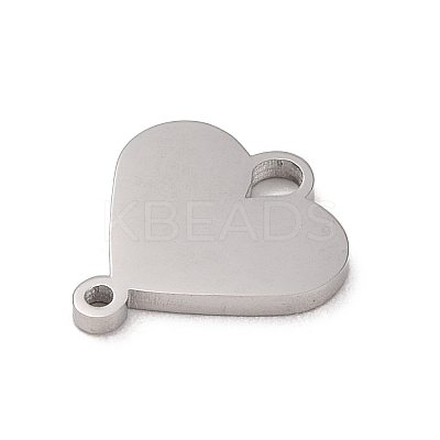 Non-Tarnish 304 Stainless Steel Heart Connector Charms LS-STAS-R222-01P-1
