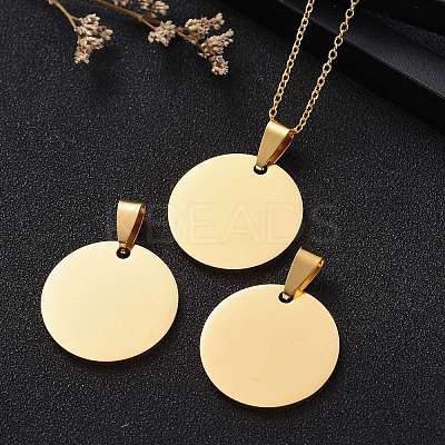 Ion Plating(IP) 304 Stainless Steel Pendants STAS-I311-05A-G-1