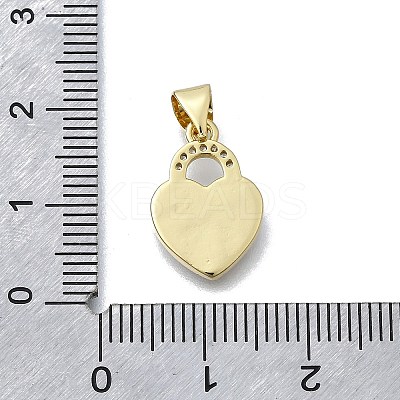Brass Micro Pave Cubic Zirconia Pendants KK-V010-05G-01-1