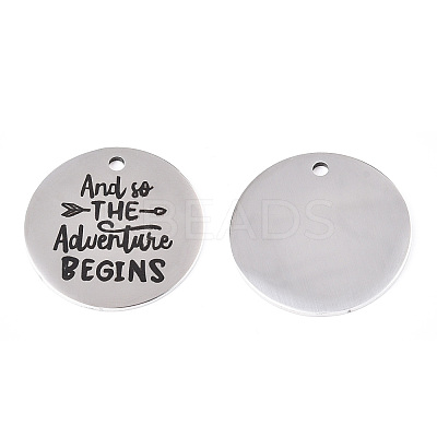 Non-Tarnish 201 Stainless Steel Pendants STAS-T064-38P-11-1