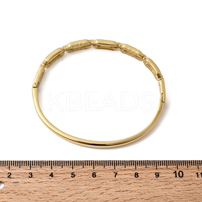 304 Stainless Steel Rhinestone Hinged Bangles for Women BJEW-B168-02A-G-1