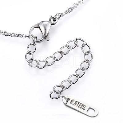 Non-Tarnish 304 Stainless Steel Pendant Necklaces NJEW-H439-07P-1