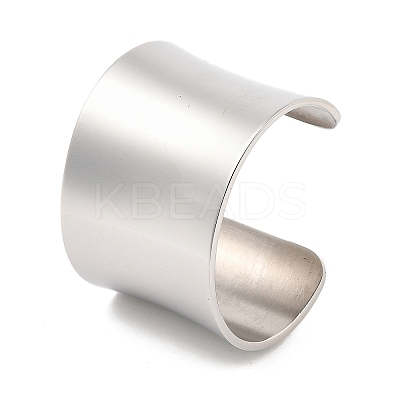 304 Stainless Steel Open Cuff Bangles BJEW-U015-01P-1