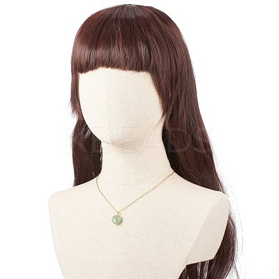 Gemstone Heart Pendant Necklaces NJEW-JN03896-1