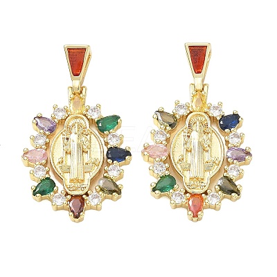 Religion Brass Pave Cubic Zirconia Pendants CU-CBA83A6-01C-G01-1