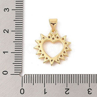 Brass Micro Pave Cubic Zirconia Pendants KK-R100-05G-1