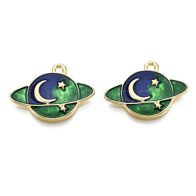Alloy Enamel Pendants X-PALLOY-T075-70G-RS-1