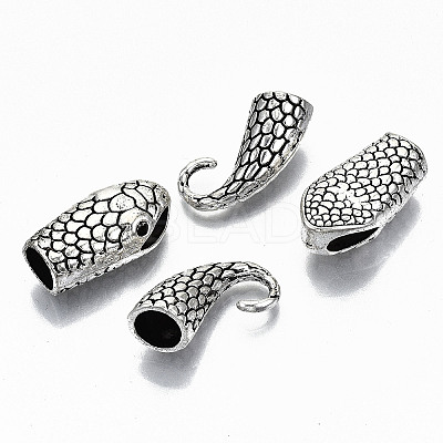 Tibetan Style Alloy Hook and Snake Head Clasps LS-X-TIBE-N011-040AS-RS-1