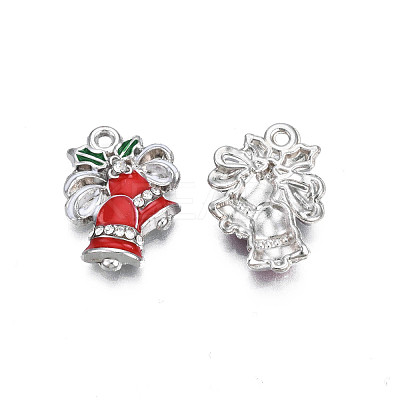 Rack Plating Alloy Enamel Pendants ENAM-N055-143P-1