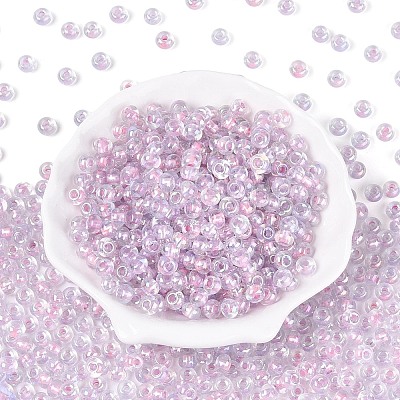 FGB Inside Colours Transparent Glass Seed Beads SEED-T009-01F-1