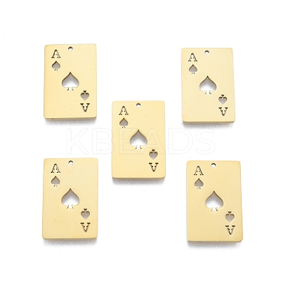 Ion Plating(IP) 201 Stainless Steel Pendant STAS-B027-11G-1