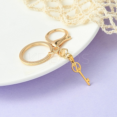 304 Stainless Steel Initial Letter Key Charm Keychains KEYC-YW00004-26-1