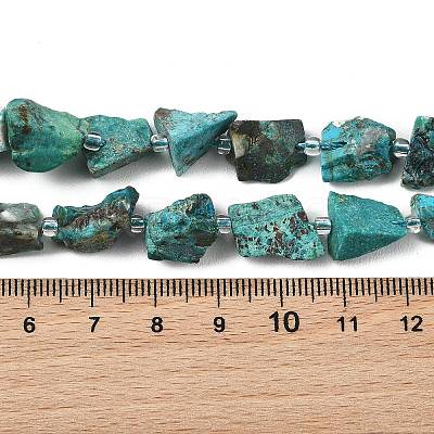 Raw Rough Natural Chrysocolla Beads Strands G-D101-A08-1