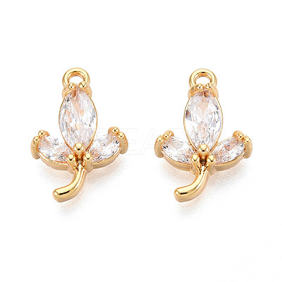 Brass Micro Pave Cubic Zirconia Pendants X1-KK-N263-66G-1