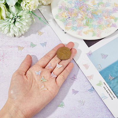 180Pcs 6 Colors Butterfly Resin Cabochons MRMJ-HY0002-51-1