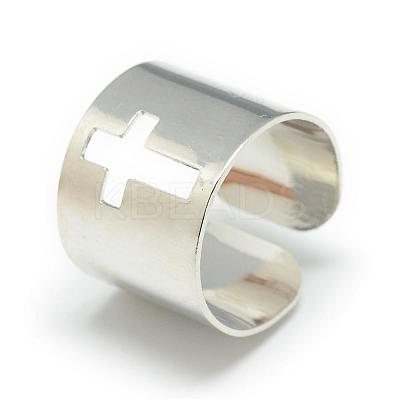Tarnish Resistant Adjustable Stainless Steel Cuff Finger Rings RJEW-S038-048-1