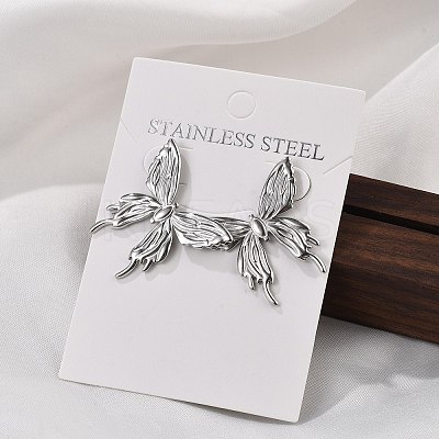 304 Stainless Steel Stud Earrings for Women EJEW-K306-21P-1