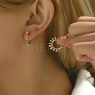 304 Stainless Steel Sun Stud Earrings ZJ1765-2-1