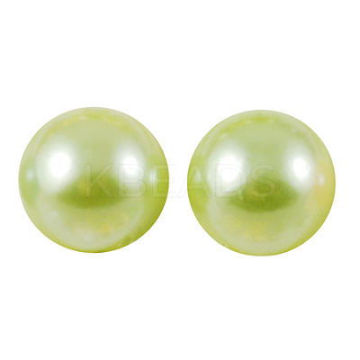 ABS Plastic Imitation Pearl Cabochons SACR-S738-10mm-Z18-1