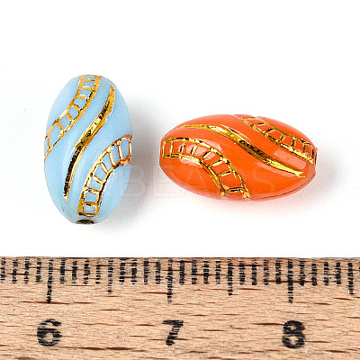 Rugby Plastic Beads KY-T041-23M-1