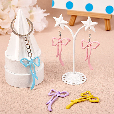 14Pcs 7 Colors  Spray Painted Alloy Pendants FIND-TA0004-71-1